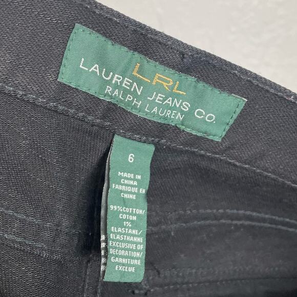 LRL Lauren Jeans Co. Ralph Lauren Classic Bootcut Jeans in Black Size 6 - Picture 3 of 4